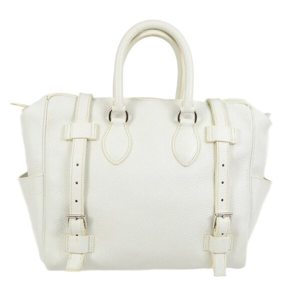 Hermes White Taurillon Clemence Pursangle 31 Handbag J□M 151550 - Picture 1 of 6